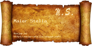 Maier Stella névjegykártya